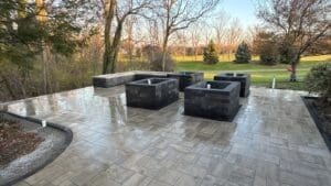 Professional paver patio installation completed for Fort Wayne homeowner