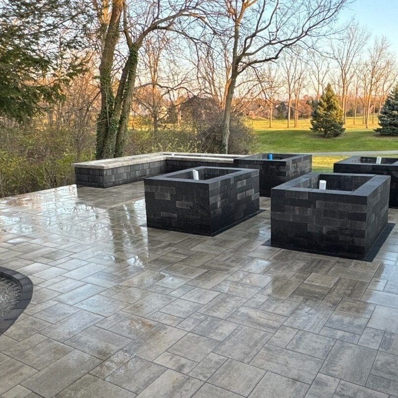 Professional paver patio installation completed for Fort Wayne homeowner